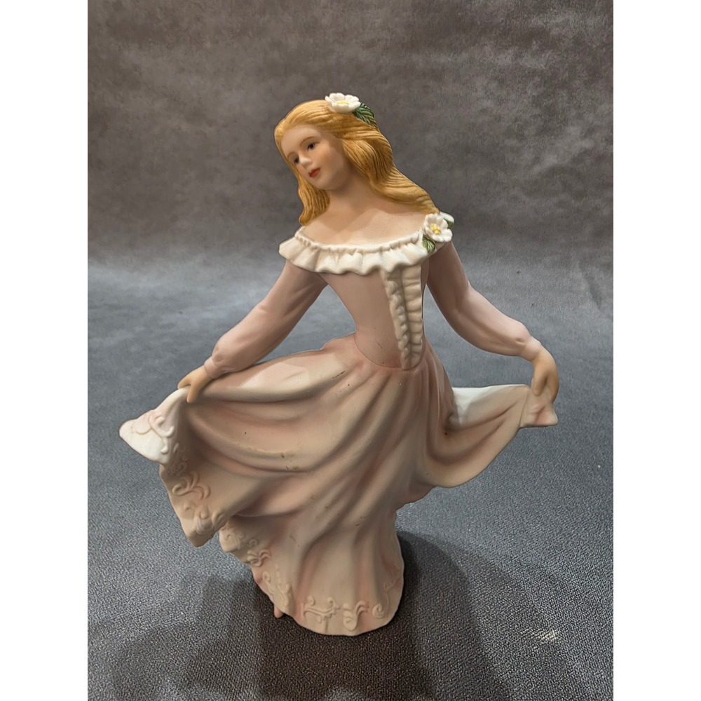 Home Interiors Masterpiece Porcelain Heather Figurine 1999 Mizuno 88016-99 Pink